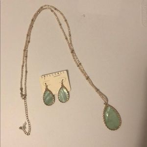 Earrings and matching necklace